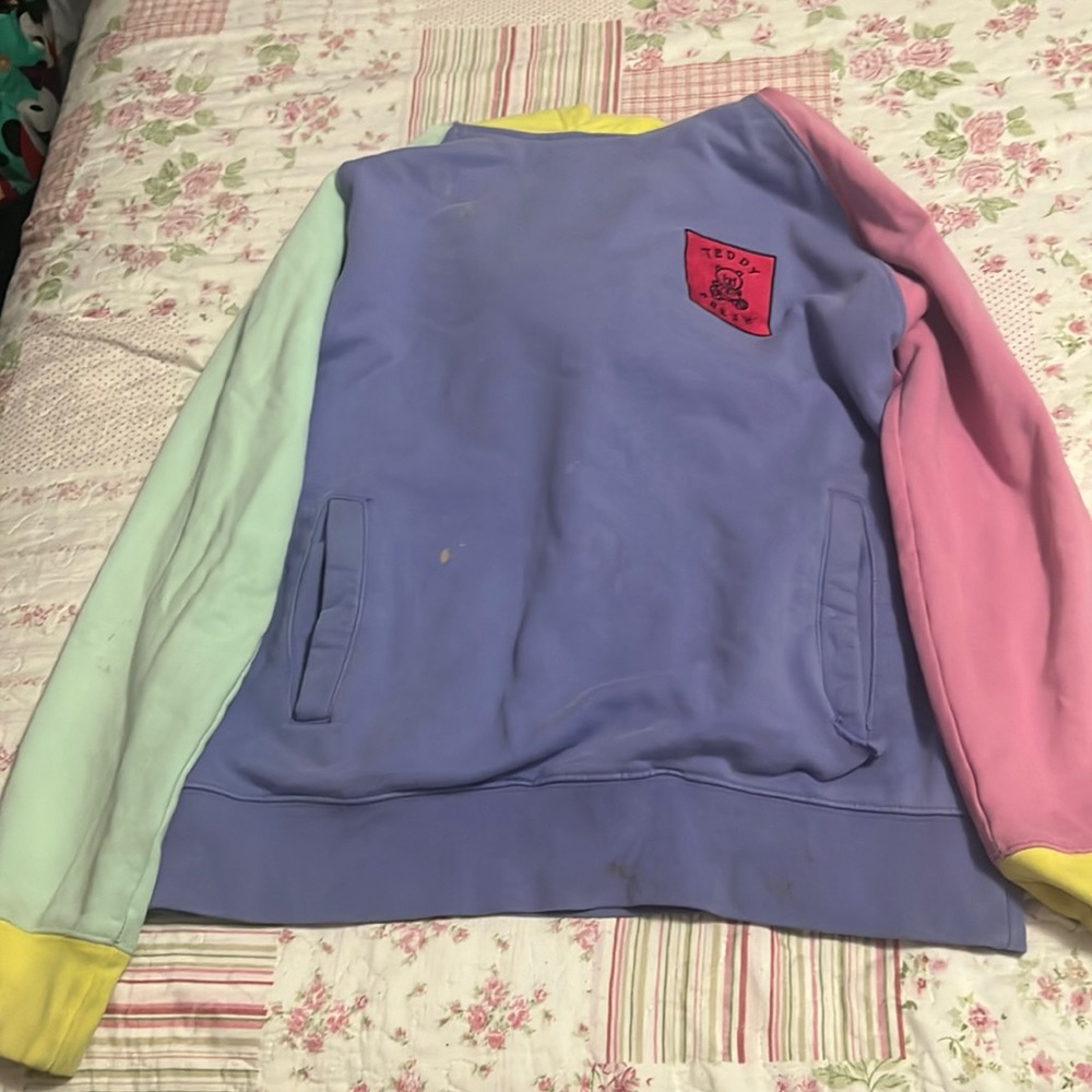 TEDDY FRESH 🐻 ORIGINAL COLOR BLOCK HOODIE !! *NO HOODIE STRING AND SMALL STAIN